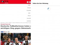 Bild zum Artikel: Olympia-Traum lebt - Deutsche Fußballerinnen holen super-wichtigen Sieg gegen Dänemark