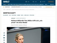 Bild zum Artikel: Molkerei-Milliardär Theo Müller trifft sich „rein privat“ mit Alice Weidel