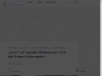 Bild zum Artikel: „Agrarfrost“ spendet Wildeshauser Tafel drei Tonnen Lebensmittel