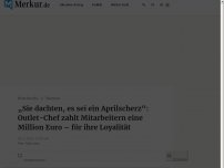 Bild zum Artikel: „Sie dachten, es sei ein Aprilscherz“: Outlet-Chef zahlt Mitarbeitern eine Million Euro – für ihre Loyalität