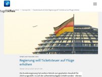 Bild zum Artikel: Bundeshaushalt 2024: Regierung will Ticketsteuer auf Flüge erhöhen