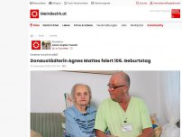 Bild zum Artikel: Donaustädterin Agnes Mattes feiert 106. Geburtstag