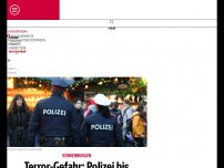Bild zum Artikel: Terror-Gefahr: Polizei bis Silvester in Alarmbereitschaft