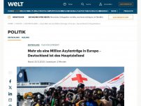 Bild zum Artikel: Mehr als eine Million Asylanträge in Europa – Deutschland ist das Hauptzielland
