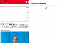 Bild zum Artikel: „Das löst nicht das Problem“ - Früherer SPD-Chef Müntefering warnt vor hohem AfD-Potenzial bei Rentnern