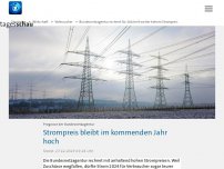 Bild zum Artikel: Bundesnetzagentur rechnet für 2024 mit weiter hohem Strompreis