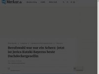 Bild zum Artikel: Berufswahl war’s nur ein Scherz: Jetzt ist Jerica Kutzki Bayerns beste Dachdeckergesellin