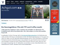 Bild zum Artikel: Der Sonntagsfahrer: Wie sich VW zum E-Affen macht