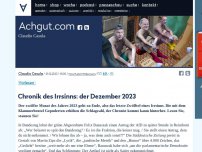 Bild zum Artikel: Chronik des Irrsinns: der Dezember 2023