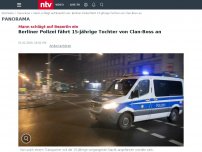 Bild zum Artikel: Mann schlägt auf Polizistin ein: Berliner Polizei fährt 15-jährige Clan-Tochter an