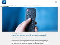 Bild zum Artikel: Mieter müssen umplanen: Veränderungen ab Juli beim Kabelfernsehen