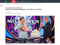 Bild zum Artikel: 'Nur eine Dose Nudelsuppe': Polizist ist Jauchs Champion und rührt zu Tränen