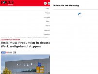 Bild zum Artikel: Deutsches Werk betroffen - Tesla muss Produktion weitgehend stoppen