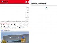 Bild zum Artikel: Deutsches Werk betroffen - Tesla muss Produktion weitgehend stoppen