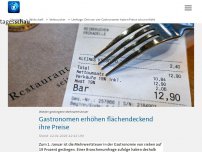 Bild zum Artikel: Umfrage: Drei von vier Gastronomen haben Preise schon erhöht