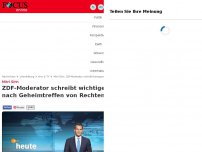 Bild zum Artikel: Mitri Sirin - ZDF-Moderator schreibt bewegende Worte nach widerwärtigem Geheimtreffen von Rechten