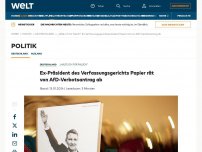 Bild zum Artikel: Ex-Verfassungsgerichtspräsident Papier rät von AfD-Verbotsantrag ab