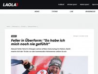 Bild zum Artikel: Feller in Überform: 'So habe ich mich noch nie gefühlt'