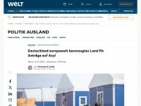 Bild zum Artikel: Deutschland europaweit bevorzugtes Land für Anträge auf Asyl