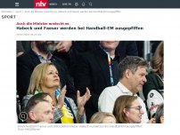 Bild zum Artikel: Auch die Minister erwischt es: Habeck und Faeser werden bei Handball-EM ausgepfiffen