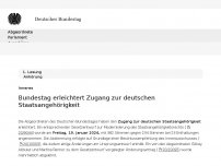 Bild zum Artikel: Zugang zur deutschen Staatsangehörigkeit soll erleichtert werden