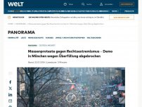 Bild zum Artikel: Veranstalter müssen Demo in München wegen Überfüllung abbrechen