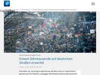 Bild zum Artikel: Erneut Zehntausende bei Demonstrationen gegen Rechts erwartet