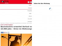 Bild zum Artikel: Krise im Wohnungsbau - Bauindustrie erwartet Verlust von 10.000 Jobs - Krise im Wohnungsbau