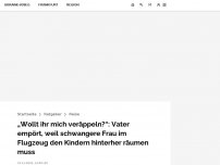 Bild zum Artikel: „Wollt ihr mich veräppeln?“: Vater empört, weil schwangere Frau im Flugzeug den Kindern hinterher räumen muss