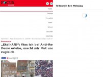 Bild zum Artikel: Kommentar - „EkelhAfD“: Was ich bei Anti-Rechts-Demo erlebe, macht mir Mut und Sorge zugleich