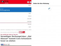 Bild zum Artikel: Sie verließ das Camp an Tag drei - Vorzeitiges Dschungel-Aus: „Dolly-Klausel“ kommt Cora Schumacher teuer zu stehen