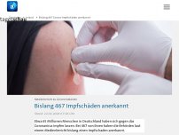 Bild zum Artikel: Bislang 467 Corona-Impfschäden anerkannt