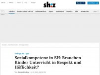 Bild zum Artikel: Sozialkompetenz in SH: Brauchen Kinder Unterricht in Respekt und Höflichkeit?