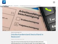 Bild zum Artikel: Krankenstand drückte Deutschland wohl in Rezession