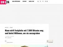 Bild zum Artikel: Mann wirft Festplatte mit 7.500 Bitcoins weg und bietet  Millionen, um sie auszugraben