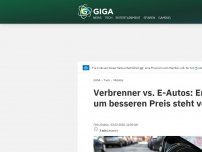 Bild zum Artikel: Verbrenner vs. E-Autos: Preisrennen nähert sich der Entscheidung