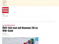 Bild zum Artikel: ÖSV-Girl rast mit Nummer 30 zu WM-Gold