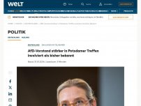 Bild zum Artikel: AfD-Vorstand stärker in Potsdamer Treffen involviert als bisher bekannt