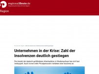 Bild zum Artikel: Unternehmen in der Krise: Zahl der Insolvenzen deutlich gestiegen