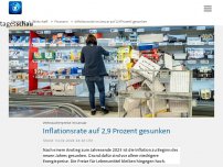 Bild zum Artikel: Inflationsrate im Januar auf 2,9 Prozent gesunken