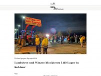 Bild zum Artikel: Landwirte und Winzer wollen Lidl-Lager in Koblenz blockieren