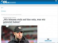 Bild zum Artikel: VfB Stuttgart bei Bayer Leverkusen: „Wir können stolz auf das sein, was wir geleistet haben“