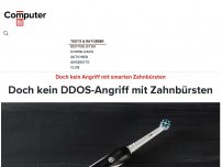 Bild zum Artikel: Drei Millionen gehackte Zombie-Zahnbürsten fahren DDOS-Angriff
