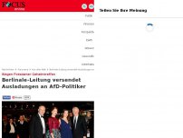 Bild zum Artikel: Wegen Potsdamer Geheimtreffen - Berlinale-Leitung versendet Ausladungen an AfD-Politiker