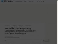 Bild zum Artikel: Skandal bei Faschingsumzug: Landjugend skandiert „Ausländer raus“ vom Gaudiwagen