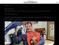 Bild zum Artikel: Zoodirektor aus Karlsruhe steckt unter Bühler Hexenmaske
