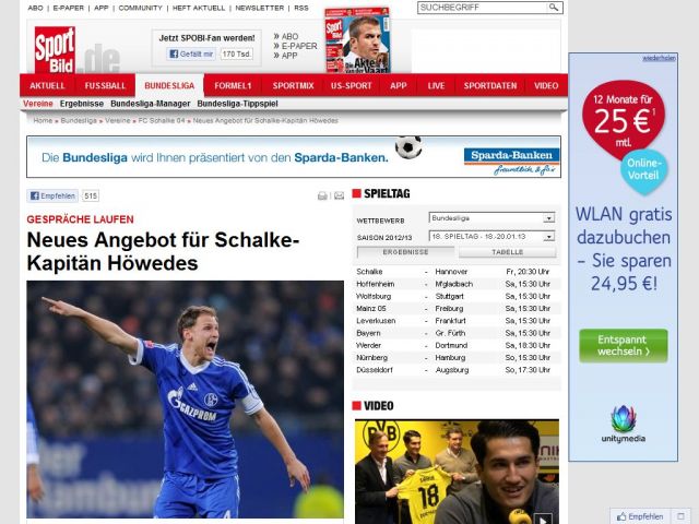 Bild zum Artikel: Gespräche laufen  -  

Neues Angebot für Schalke-Kapitän Höwedes