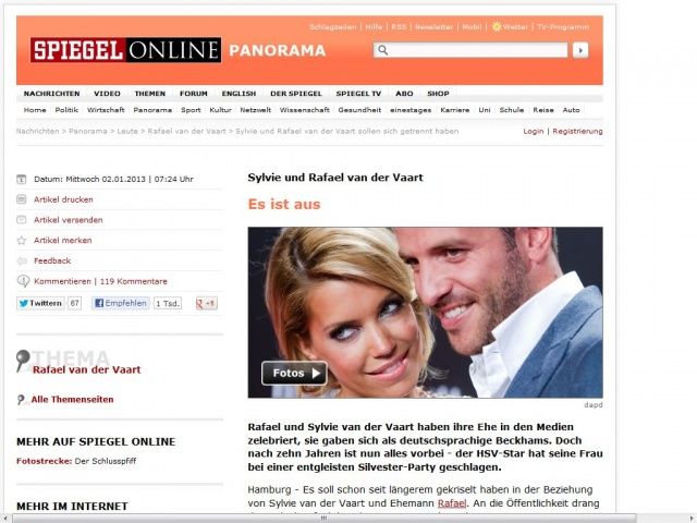 Bild zum Artikel: Sylvie und Rafael van der Vaart: Es soll aus sein