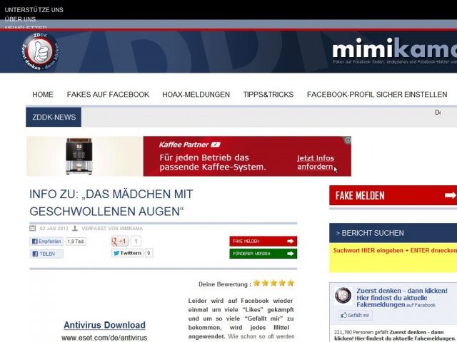 Bild zum Artikel: Info zu: „das Mädchen mit geschwollenen Augen“