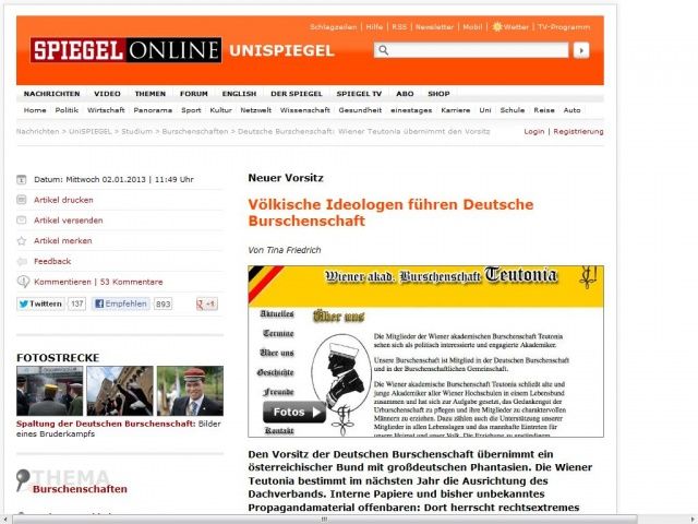 Bild zum Artikel: Neuer Vorsitz: Völkische Ideologen führen Deutsche Burschenschaft